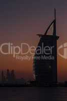 Burj Al Arab at sunset
