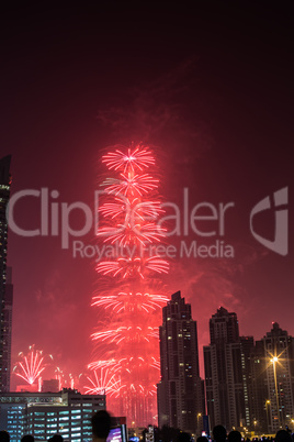 new year fireworks show at Burj khalifa in Dubai