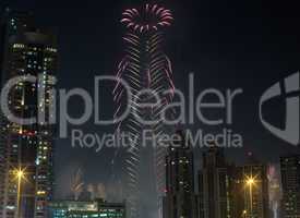 new year fireworks show at Burj khalifa in Dubai