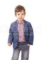 Little boy with jacket and shirt