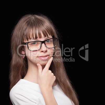 schoolgirl in glasses