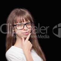 schoolgirl in glasses