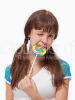Fun Girl with lollipops