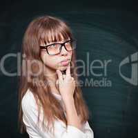 Schoolgirl in glasses