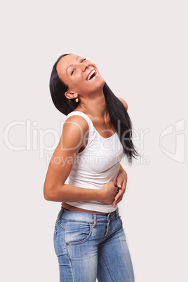 Portrait of a laughing woman
