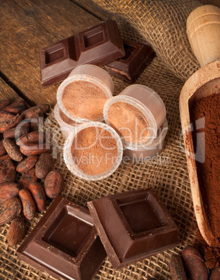Capsules of chocolate