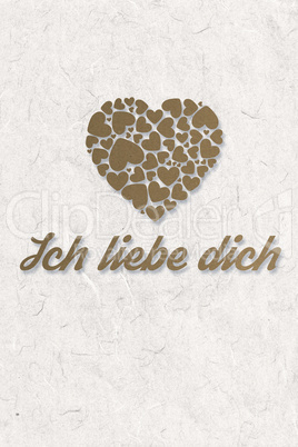 Composite image of ich liebe dich