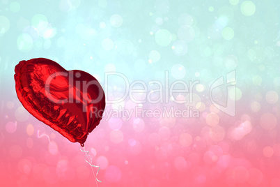 Large red heart shaped balloon