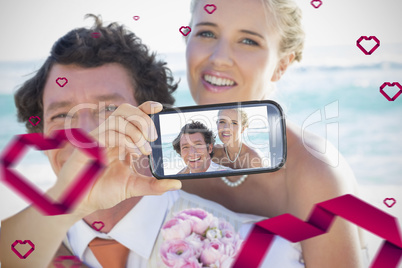 Couple taking Valentines selfie