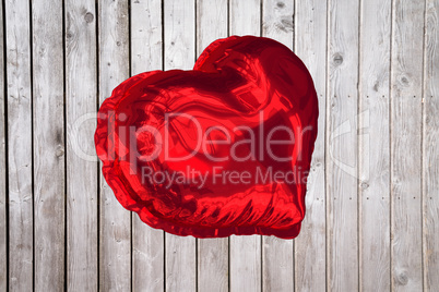 Big red heart shaped balloon