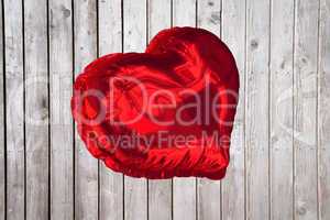 Big red heart shaped balloon