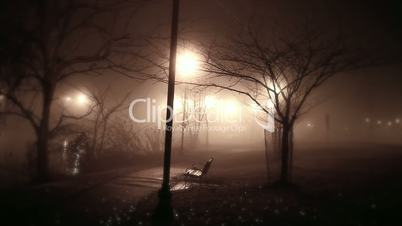 The Myst | Eerie fog engulfs a park by a lake