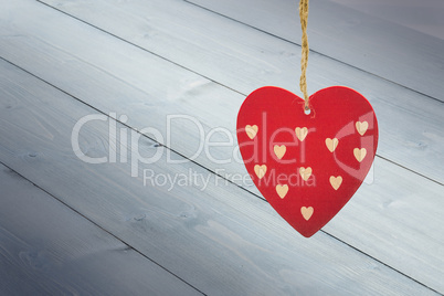 Composite image of cute heart decoration