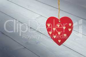 Composite image of cute heart decoration