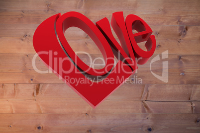 Composite image of love heart