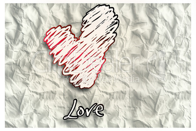 Composite image of love heart