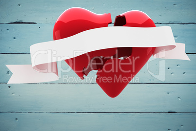 Composite image of broken heart