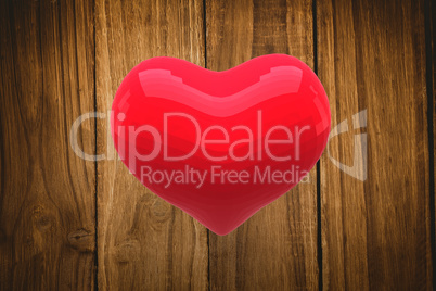 Bright red heart shaped balloon