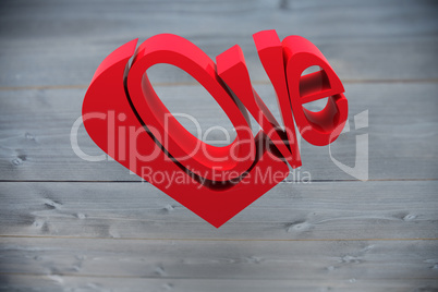 Composite image of love heart