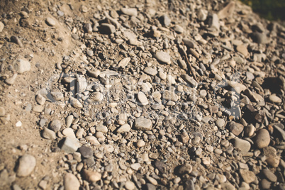 gravel for background at day