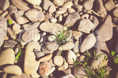 gravel for background at day