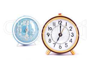 Alarm clock, isolated on the white background, clipping path