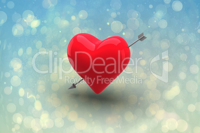 A large red heart balloon