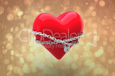 Composite image of locked heart Composite image of locked heart