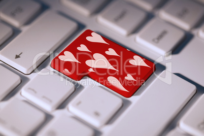 Composite image of valentines day pattern Composite image of valentines day pattern