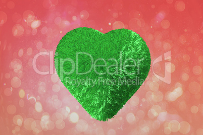 Large fuzzy green heart