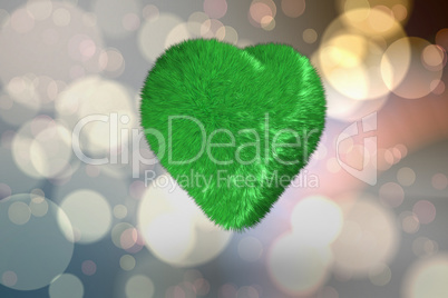 Large fuzzy green heart