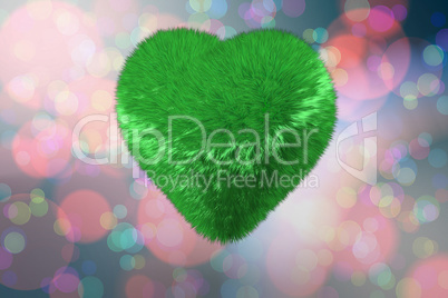 Large fuzzy green heart