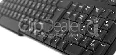 Computer keyboard. Isolated on white background