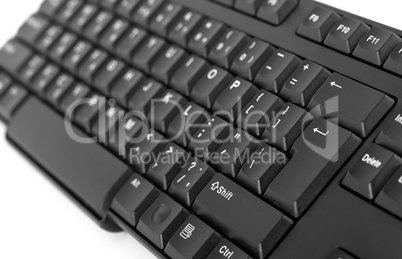 Computer keyboard. Isolated on white background