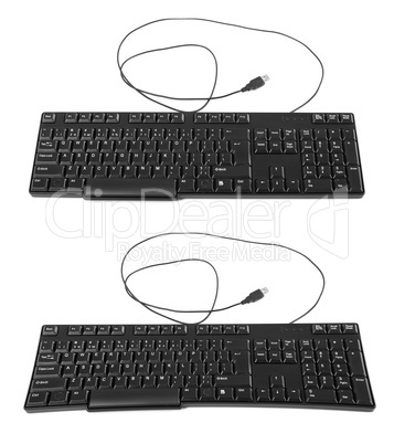 Computer keyboard. Isolated on white background