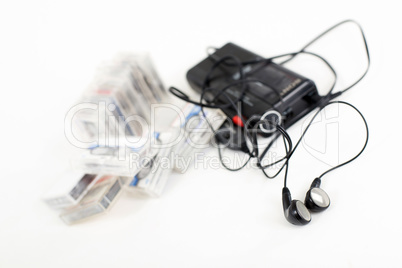 Analog dictaphone  isolated on a white