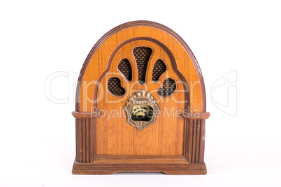 retro radio on isolated white background