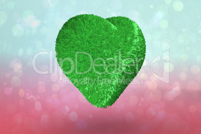 Large fuzzy green heart