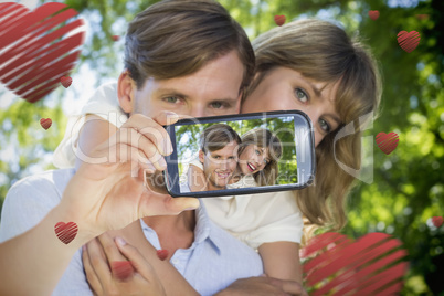 Couple taking Valentines selfie