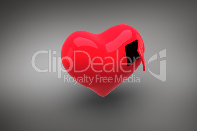 Composite image of heart with open door Composite image of heart with open door