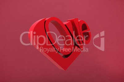 Composite image of love heart