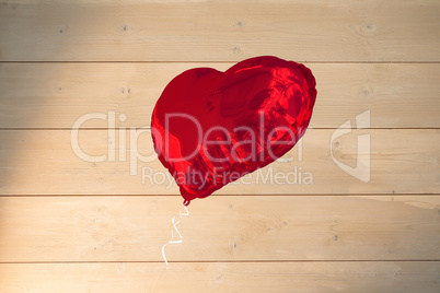 Big red heart shaped balloon