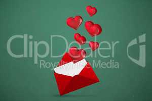 Composite image of love letter