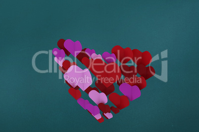 Composite image of love hearts