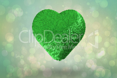 Large fuzzy green heart