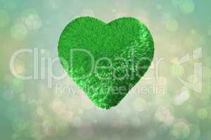 Large fuzzy green heart