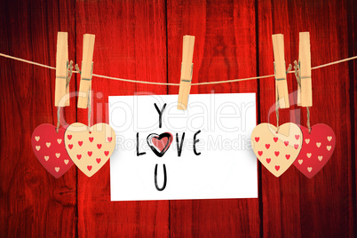 Composite image of cute valentines message