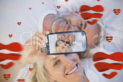 Couple taking Valentines selfie