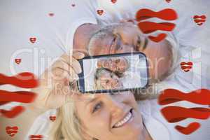 Couple taking Valentines selfie