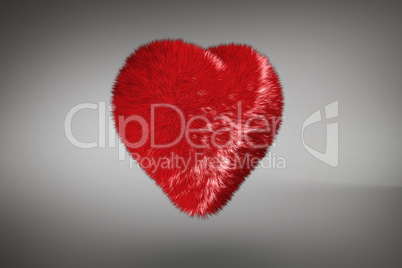 Red heart on a grey background Red heart on a grey background